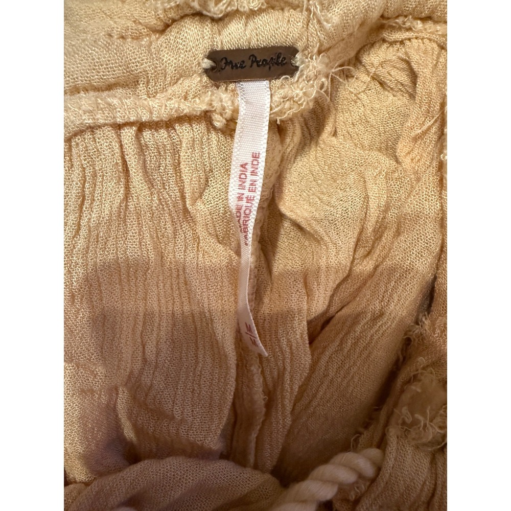 Free People Will Wait For You Dress Women's Medium Natural Boho Ruffle Festival - Picture 4 of 9